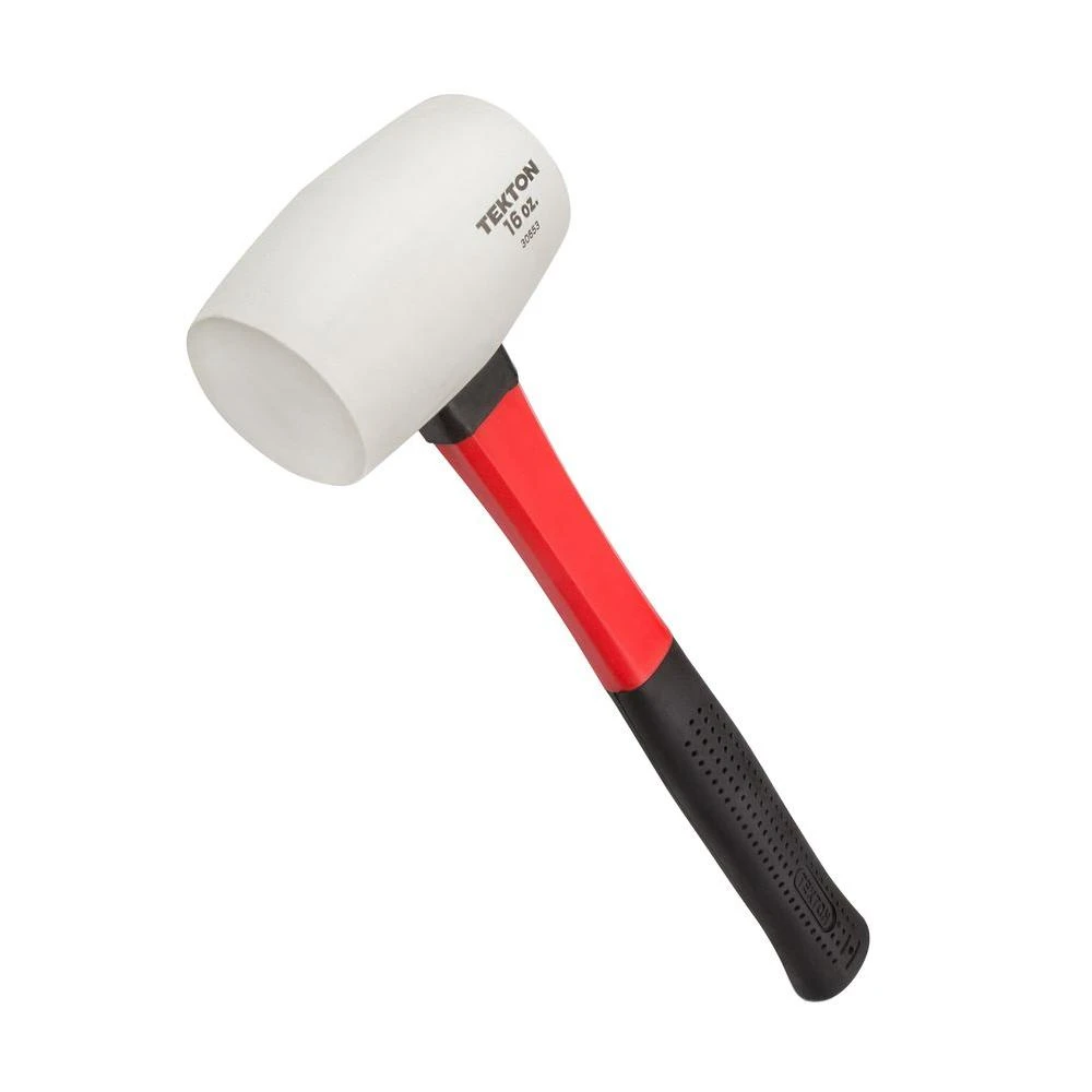 TEKTON 16 Oz. Fiberglass Handle White Rubber Mallet 3 TEKTON 16 Oz. Fiberglass Handle White Rubber Mallet