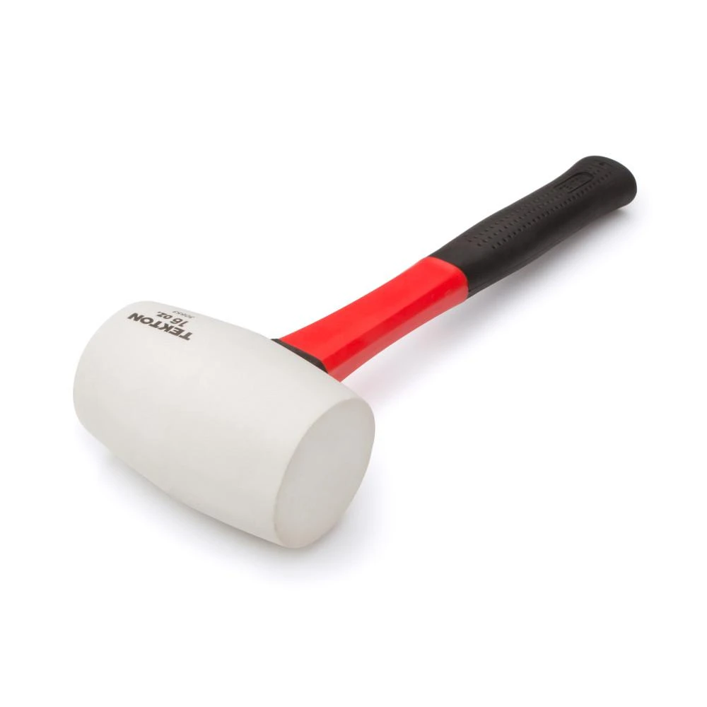 TEKTON 16 Oz. Fiberglass Handle White Rubber Mallet 4 TEKTON 16 Oz. Fiberglass Handle White Rubber Mallet - Image 2
