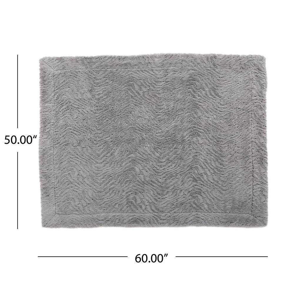 Noble House Toscana Trout Faux Fur Throw Blanket 6 Noble House Toscana Trout Faux Fur Throw Blanket - Image 4