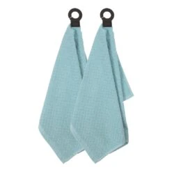 RITZ Hook And Hang Dew Woven Cotton Kitchen Towel (Set Of 2)