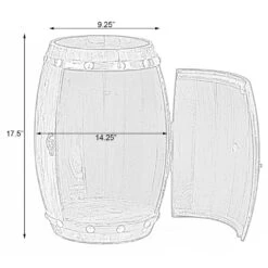 Vintiquewise Wooden Barrel Shaped Vintage Decorative Wine Rack Storage 15 Vintiquewise Wooden Barrel Shaped Vintage Decorative Wine Rack Storage -Tool Discount Store vintiquewise wine racks qi003659 76 1000