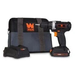 WEN 20-Volt MAX Lithium-Ion 3/8 In. Cordless Drill/Driver With Bits And Carrying Bag -Tool Discount Store wen power drills 49120 c3 1000