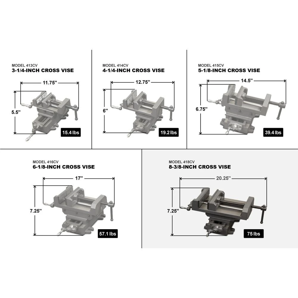 WEN 8-3/8 In. Compound Cross Slide Industrial Strength Benchtop Vise 8 WEN 8-3/8 In. Compound Cross Slide Industrial Strength Benchtop Vise - Image 6
