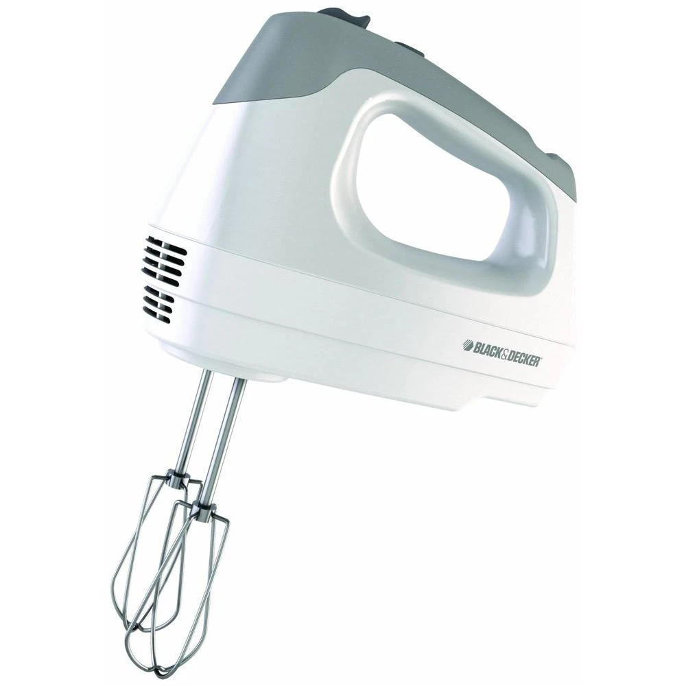Black & Decker BLACK+DECKER 6-Speed White Hand Mixer With Beater, Whisk, Whip And Dough Hook Attachments 3 Black & Decker BLACK+DECKER 6-Speed White Hand Mixer With Beater, Whisk, Whip And Dough Hook Attachments