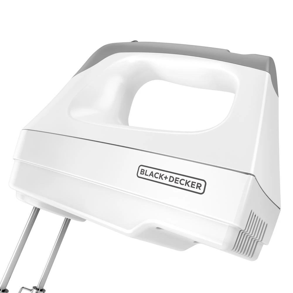 Black & Decker BLACK+DECKER 6-Speed White Hand Mixer With Beater, Whisk, Whip And Dough Hook Attachments 8 Black & Decker BLACK+DECKER 6-Speed White Hand Mixer With Beater, Whisk, Whip And Dough Hook Attachments - Image 6