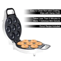 Chef Buddy 750 W White Mini Donut Maker -Tool Discount Store white chef buddy specialty dessert makers hw031059 4f 1000