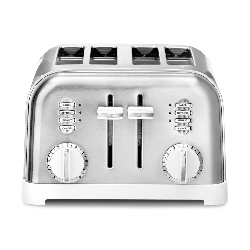 Cuisinart Classic Series 4-Slice White Wide Slot Toaster With Crumb Tray 3 Cuisinart Classic Series 4-Slice White Wide Slot Toaster With Crumb Tray