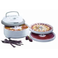 Nesco Snackmaster Pro 5-Tray White Food Dehydrator With Temperature Control -Tool Discount Store white nesco dehydrators fd 75pr 1d 1000