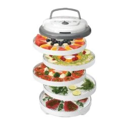 Nesco Snackmaster Pro 5-Tray White Food Dehydrator With Temperature Control -Tool Discount Store white nesco dehydrators fd 75pr 77 1000