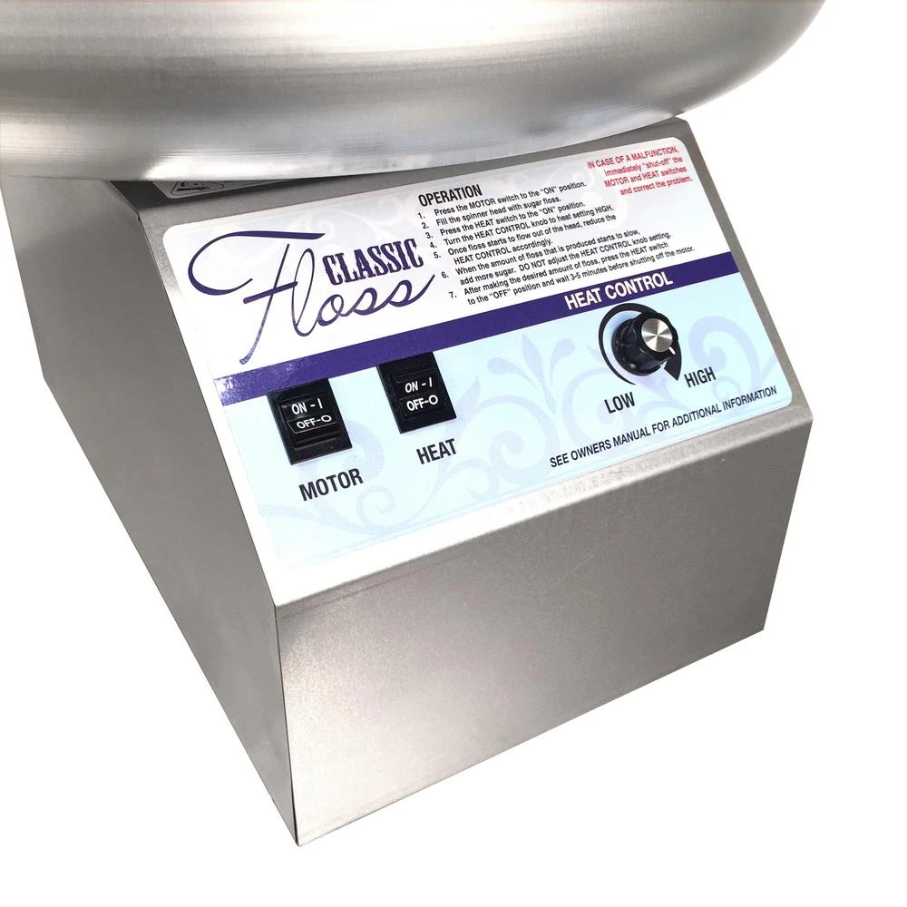 Paragon Classic White Stainless Steel Cotton Candy Machine 4 Paragon Classic White Stainless Steel Cotton Candy Machine - Image 2