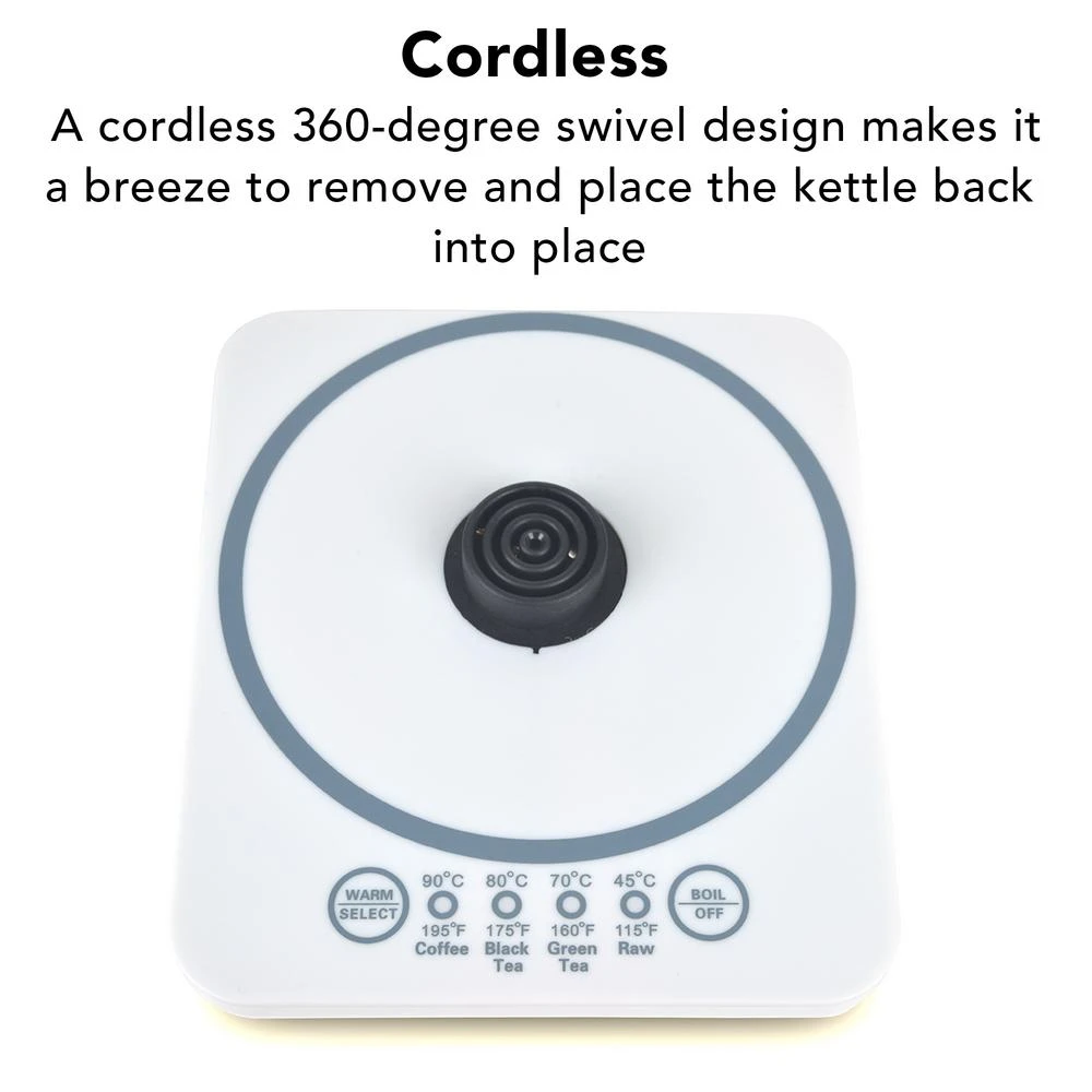 Tribest 6-Cup White Raw Tea Kettle 5 Tribest 6-Cup White Raw Tea Kettle - Image 3