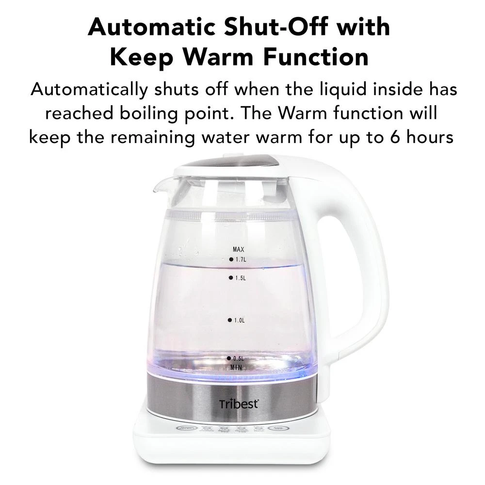 Tribest 6-Cup White Raw Tea Kettle 3 Tribest 6-Cup White Raw Tea Kettle