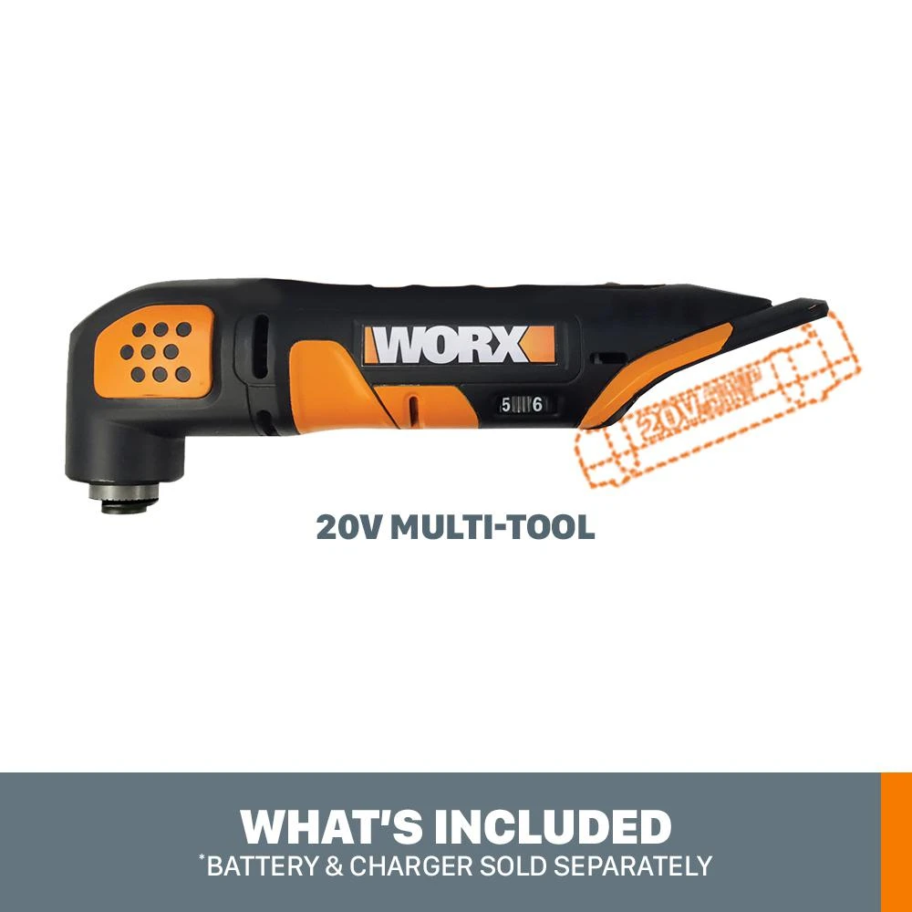 Worx POWER SHARE 20-Volt Lithuim-Ion Oscillating Tool (Bare Tool Only) 12 Worx POWER SHARE 20-Volt Lithuim-Ion Oscillating Tool (Bare Tool Only) - Image 10