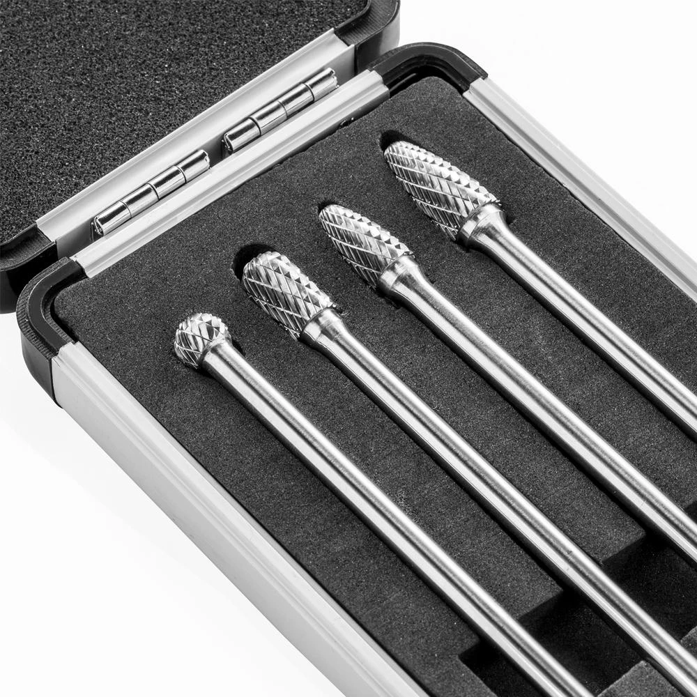XtremepowerUS 6 In. L Reach Double Cut Carbide Rotary Burr Bits Set (4-Piece) 4 XtremepowerUS 6 In. L Reach Double Cut Carbide Rotary Burr Bits Set (4-Piece) - Image 2