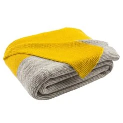 Safavieh Sun Yellow/Light Grey Throw Blanket -Tool Discount Store yellow light grey safavieh throw blankets thr192a 5060 4f 1000